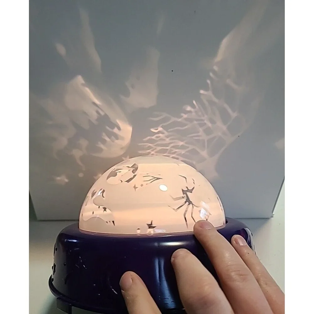 Vintage Spooky Shadows Halloween Revolving Silhouette Projection Light Projector